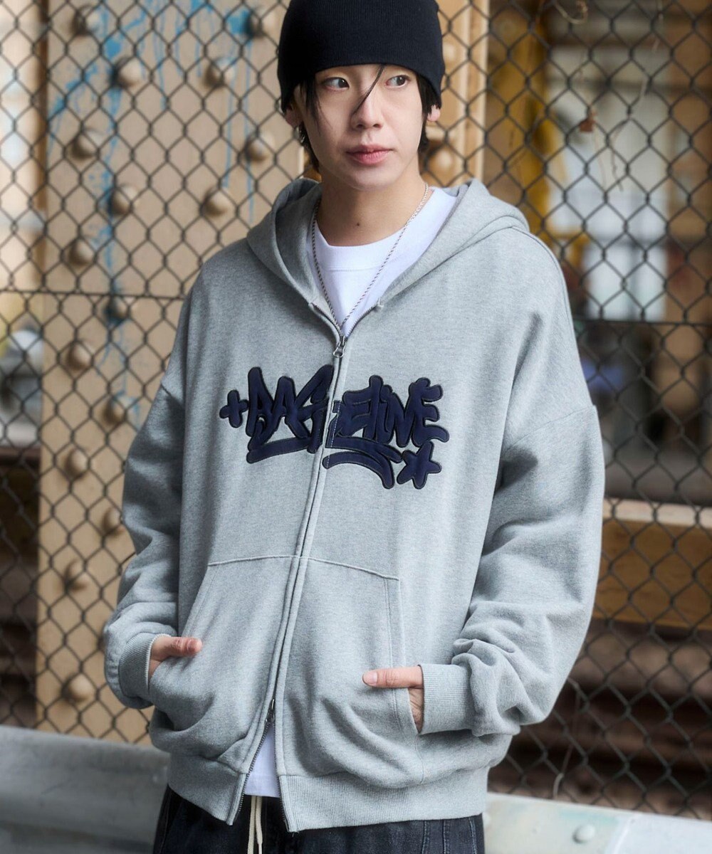 WEGO 【ユニセックス着用ITEM/SMLサイズ展開】グラフィックZIPパーカー 