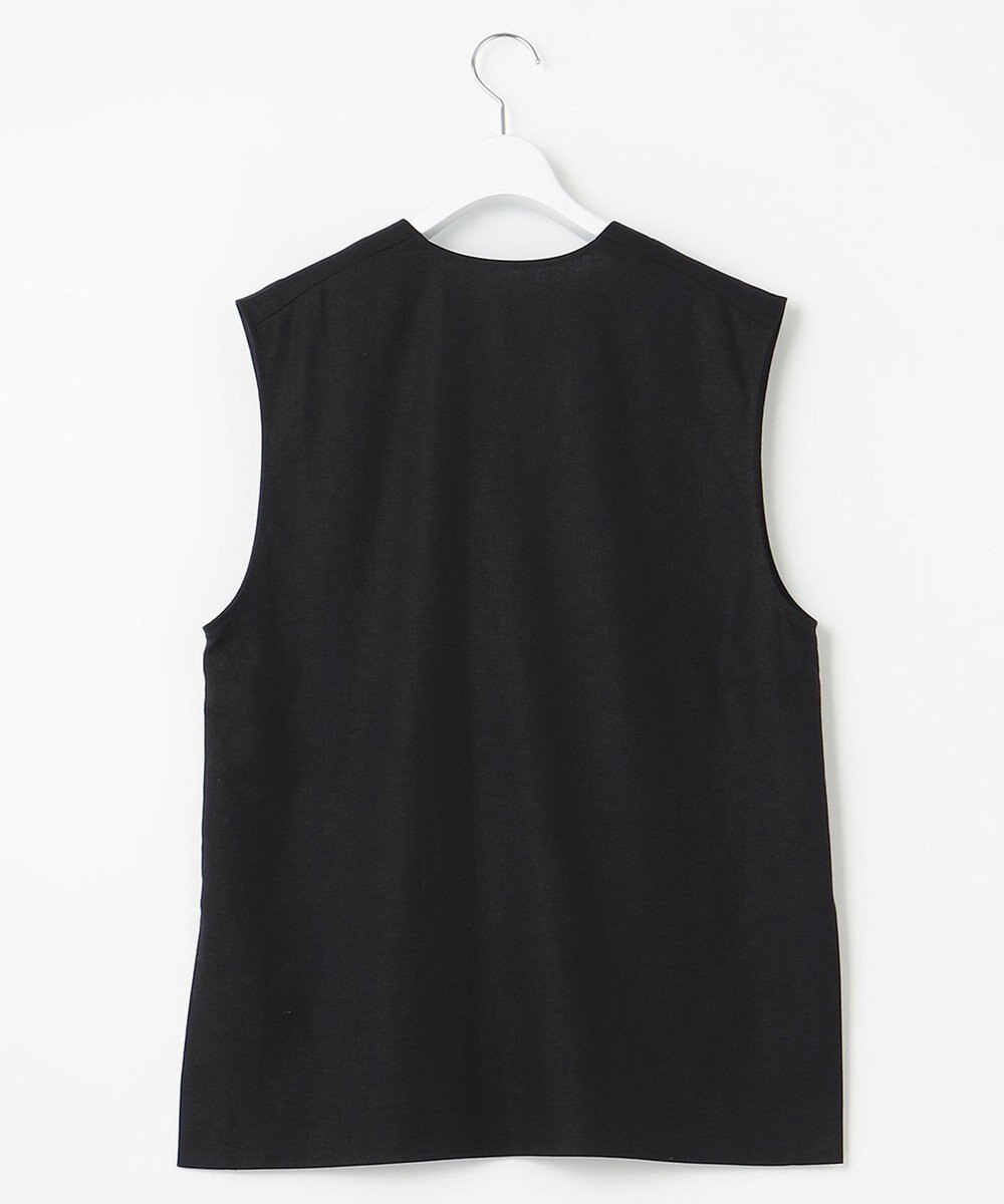 UNFILO 【洗える】リネンミックスツイル ベスト 