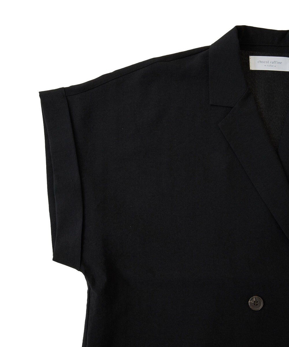 Green Parks 麻調合繊フレンチスリーブジャケット 