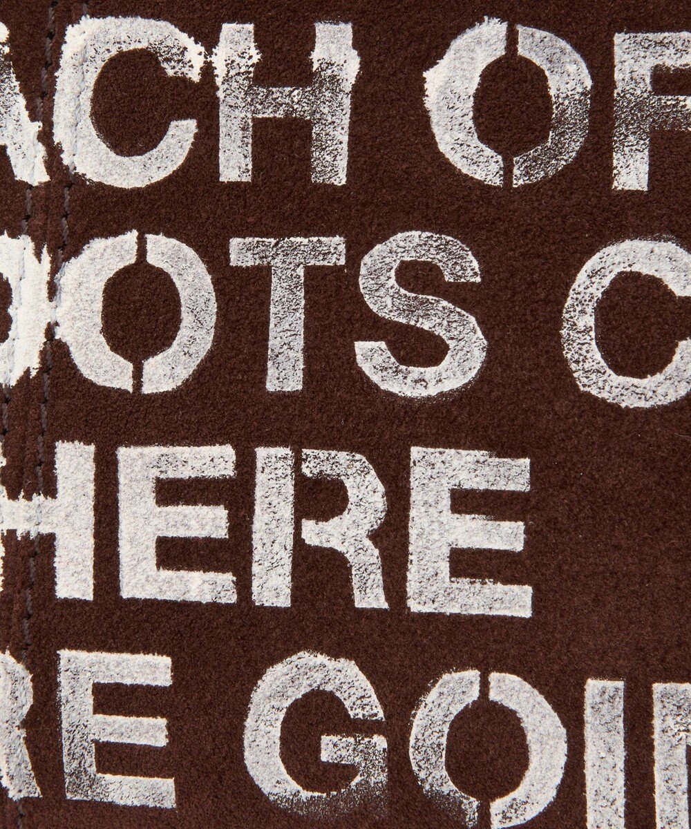 russet ステンシルデザインスエード横長ショルダーバッグ(CE-1640) 