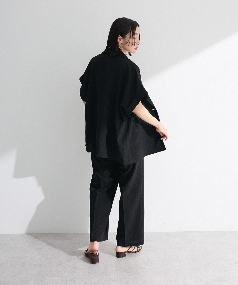 Green Parks 麻調合繊フレンチスリーブジャケット 