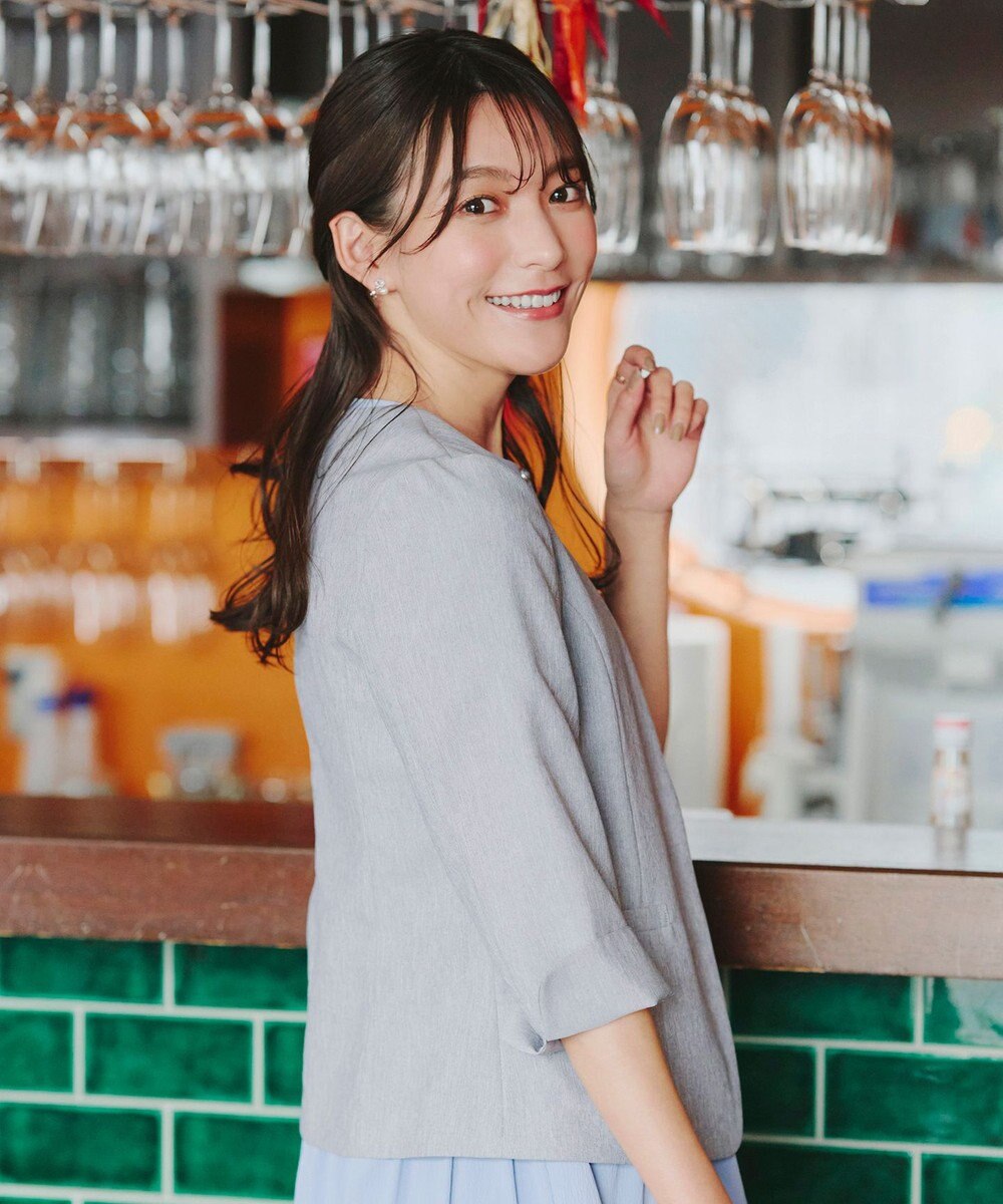 Tiaclasse 【吸水速乾・接触冷感・UVケア・防シワ・洗える】カチオンカラーレスジャケット 