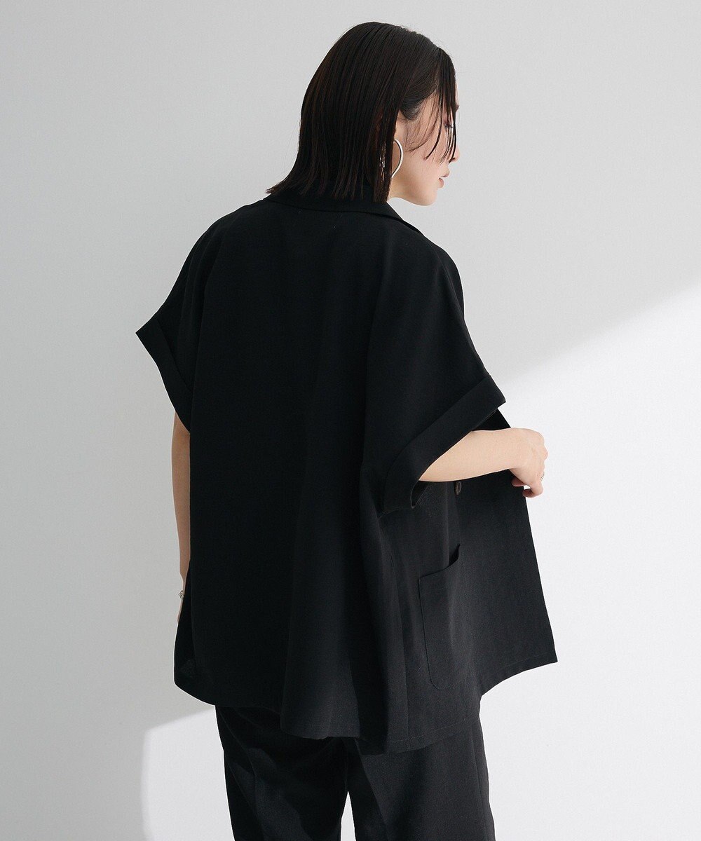 Green Parks 麻調合繊フレンチスリーブジャケット 