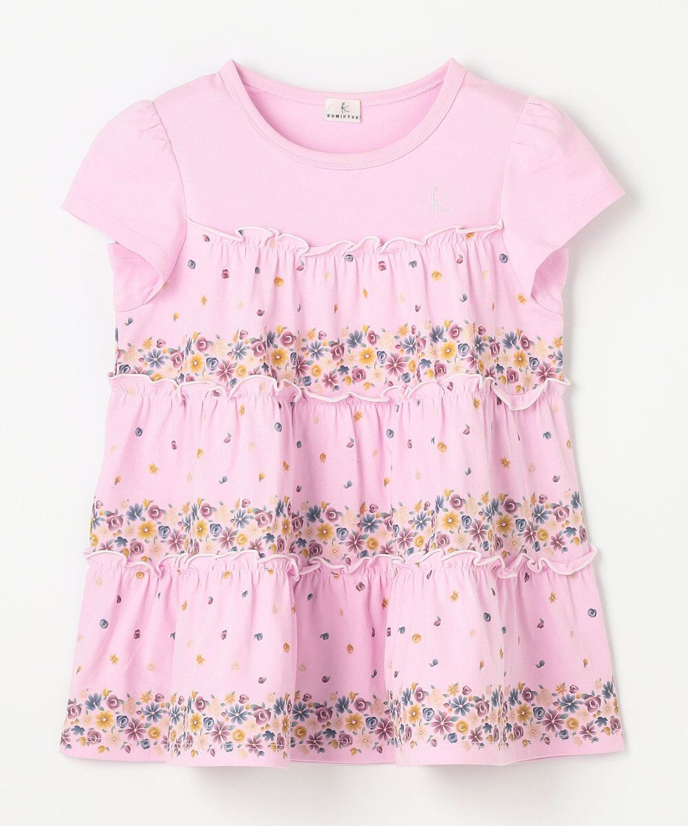 組曲 KIDS 【110-140㎝】ティアードフラワー チュニック 
