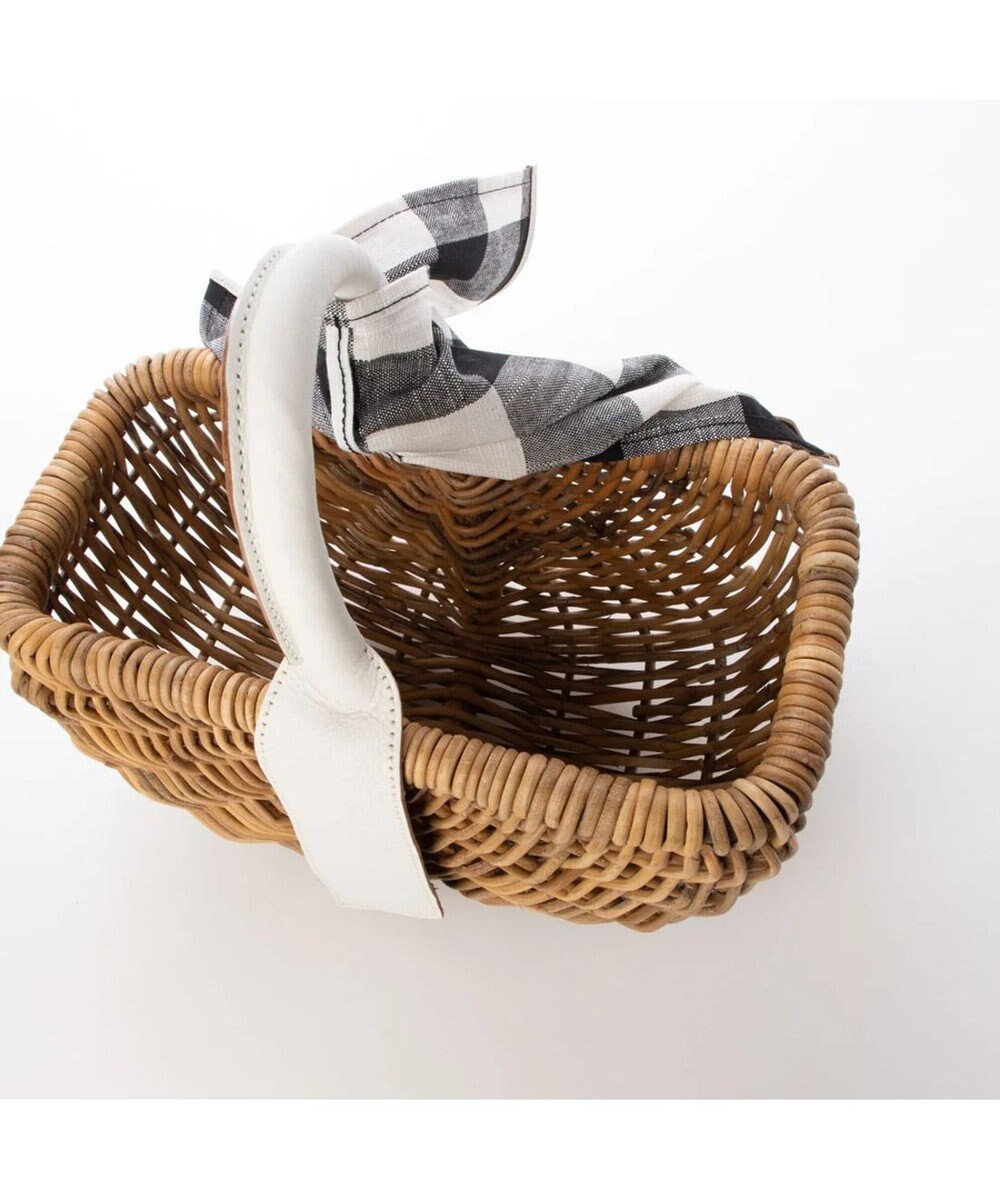 UNBILLION perche アラログ×姫路レザーフラップ付きカゴバッグ 