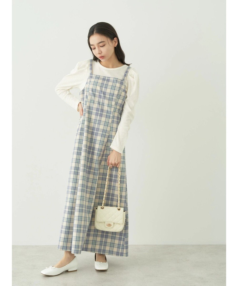 earth music&ecology ＣＨＥＣＫハイウエストフレアジャンスカ 