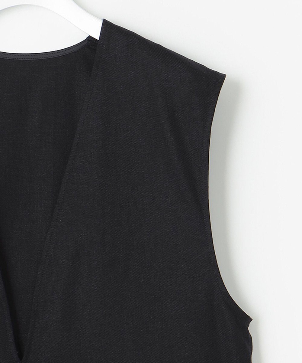 UNFILO 【洗える】リネンミックスツイル ベスト 