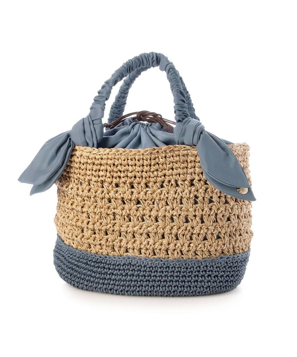 UNBILLION カシュカシュ cachecache / 下がりリボン切替編みトート 