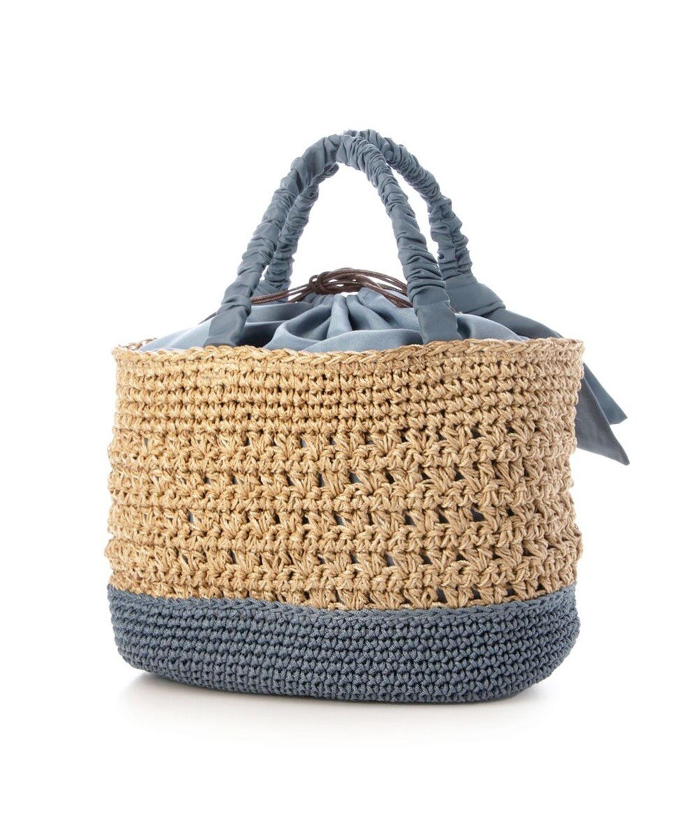 UNBILLION カシュカシュ cachecache / 下がりリボン切替編みトート 