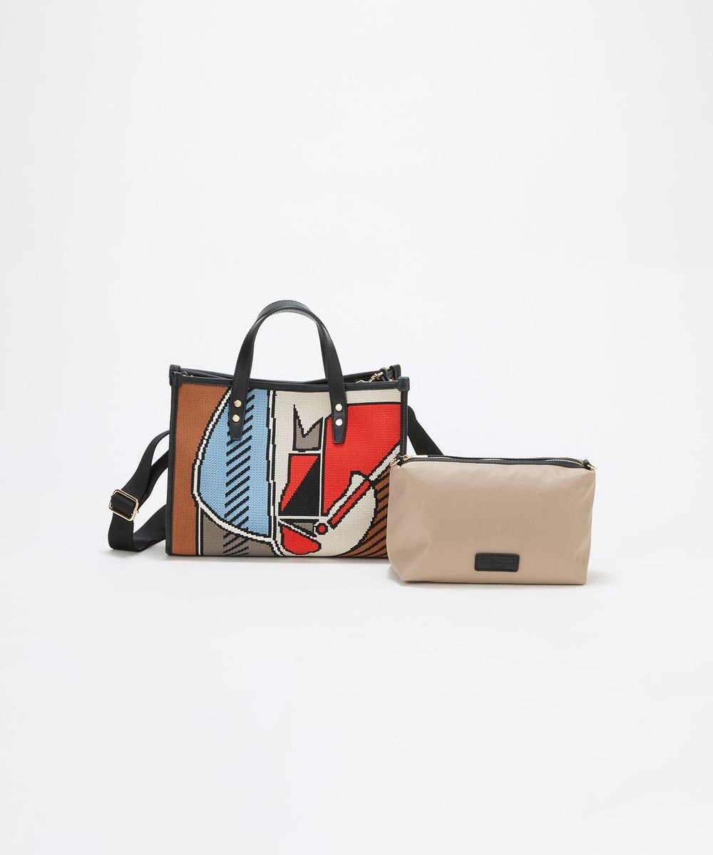 TOPKAPI 【TREASURE TOPKAPI】ニットジャガード  2way ミニ トートバッグ 