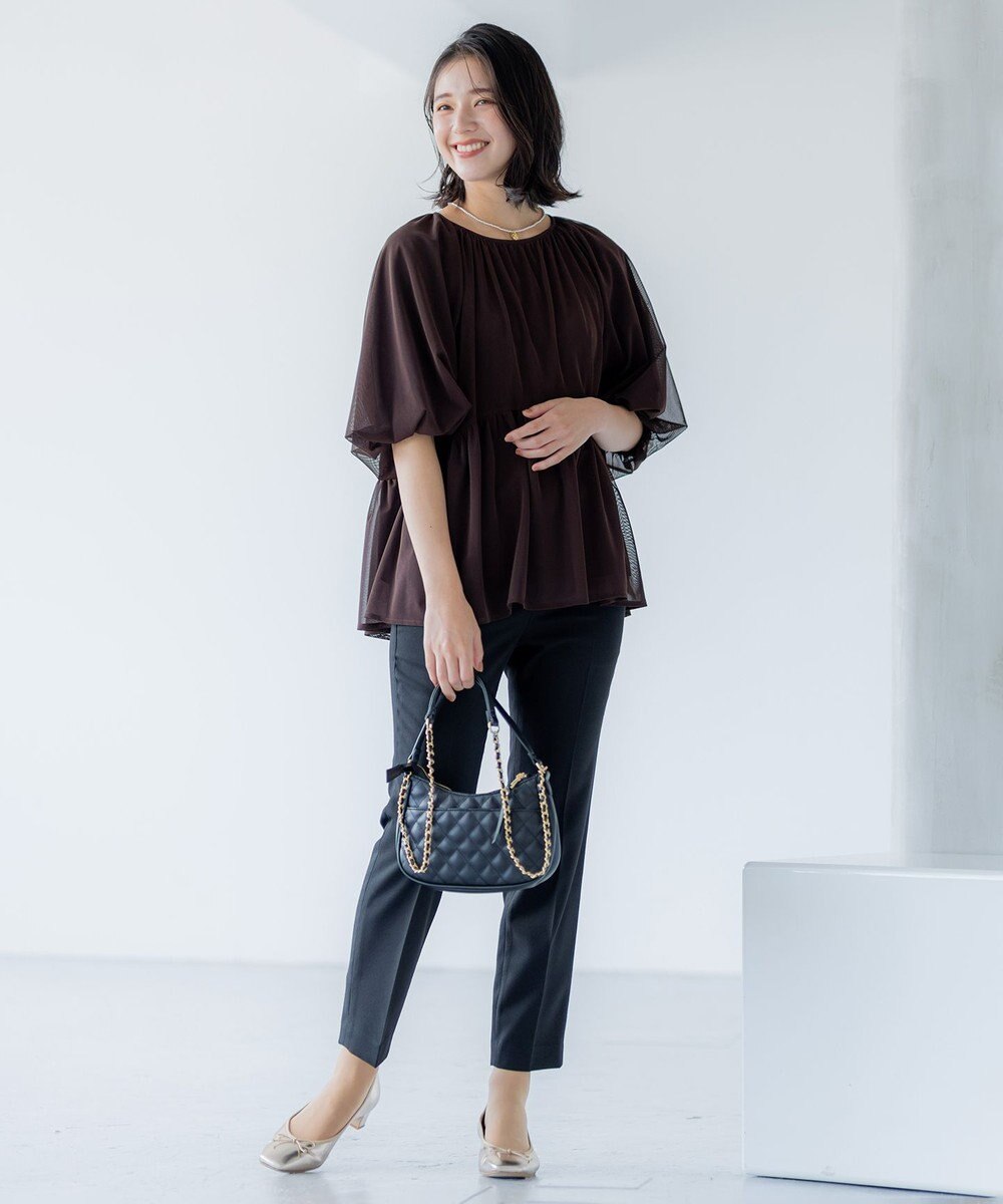 組曲 チュールティアード ブラウス 