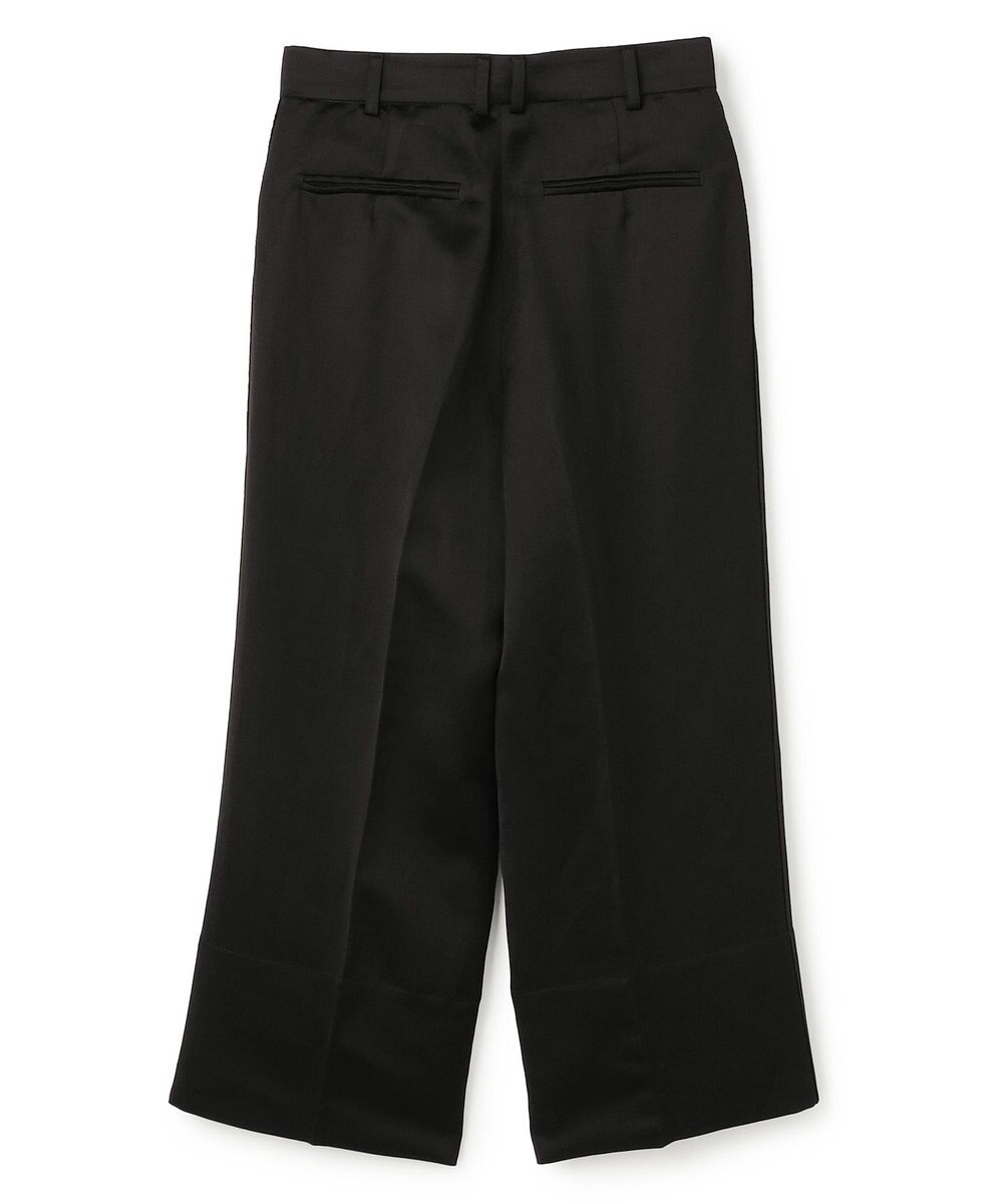 BEIGE， CASSITER / リネンブレンド サテンクロップドパンツ 