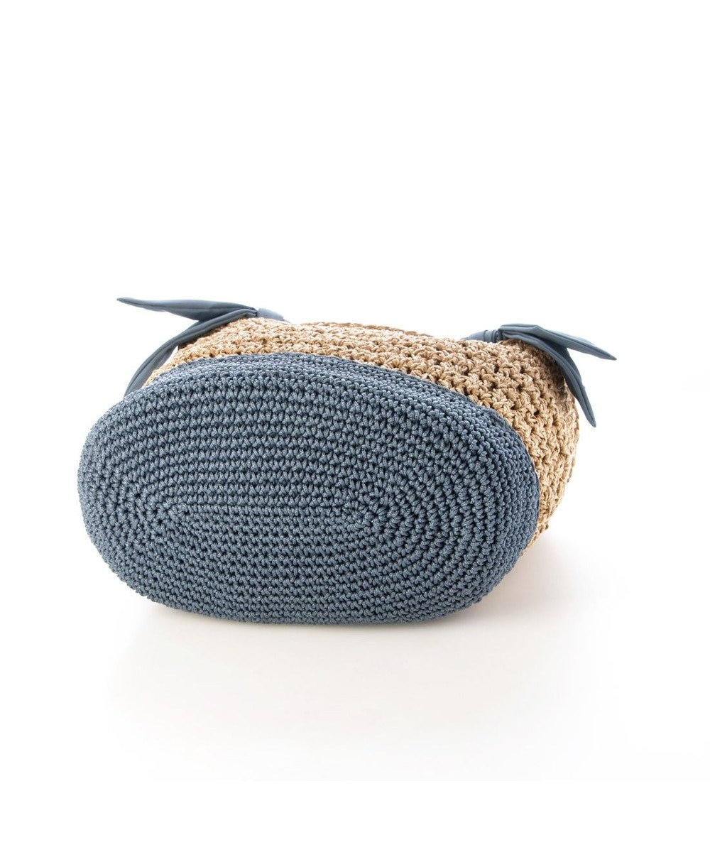 UNBILLION カシュカシュ cachecache / 下がりリボン切替編みトート 