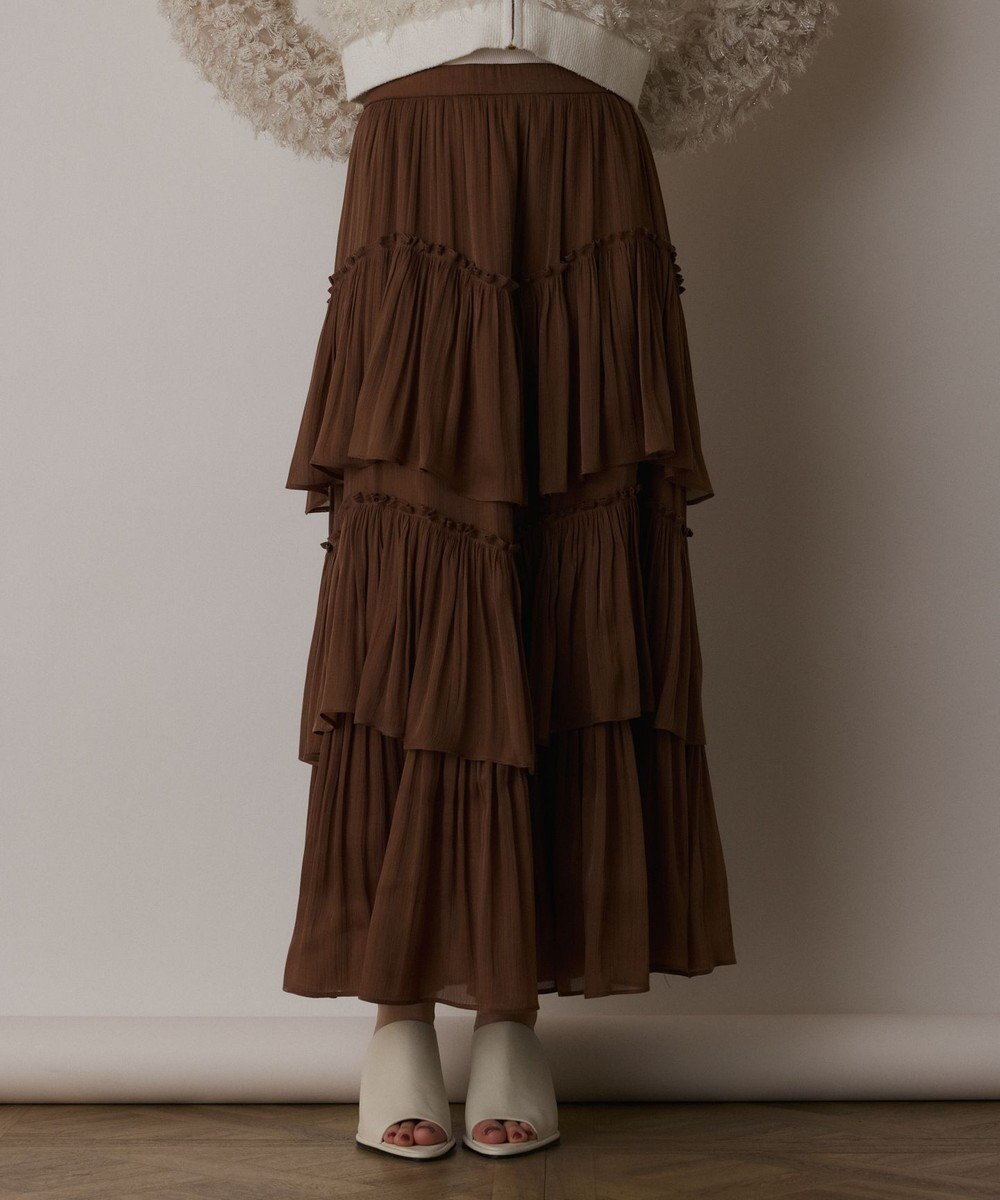 GRACE CONTINENTAL イレギュラーティアードスカート 