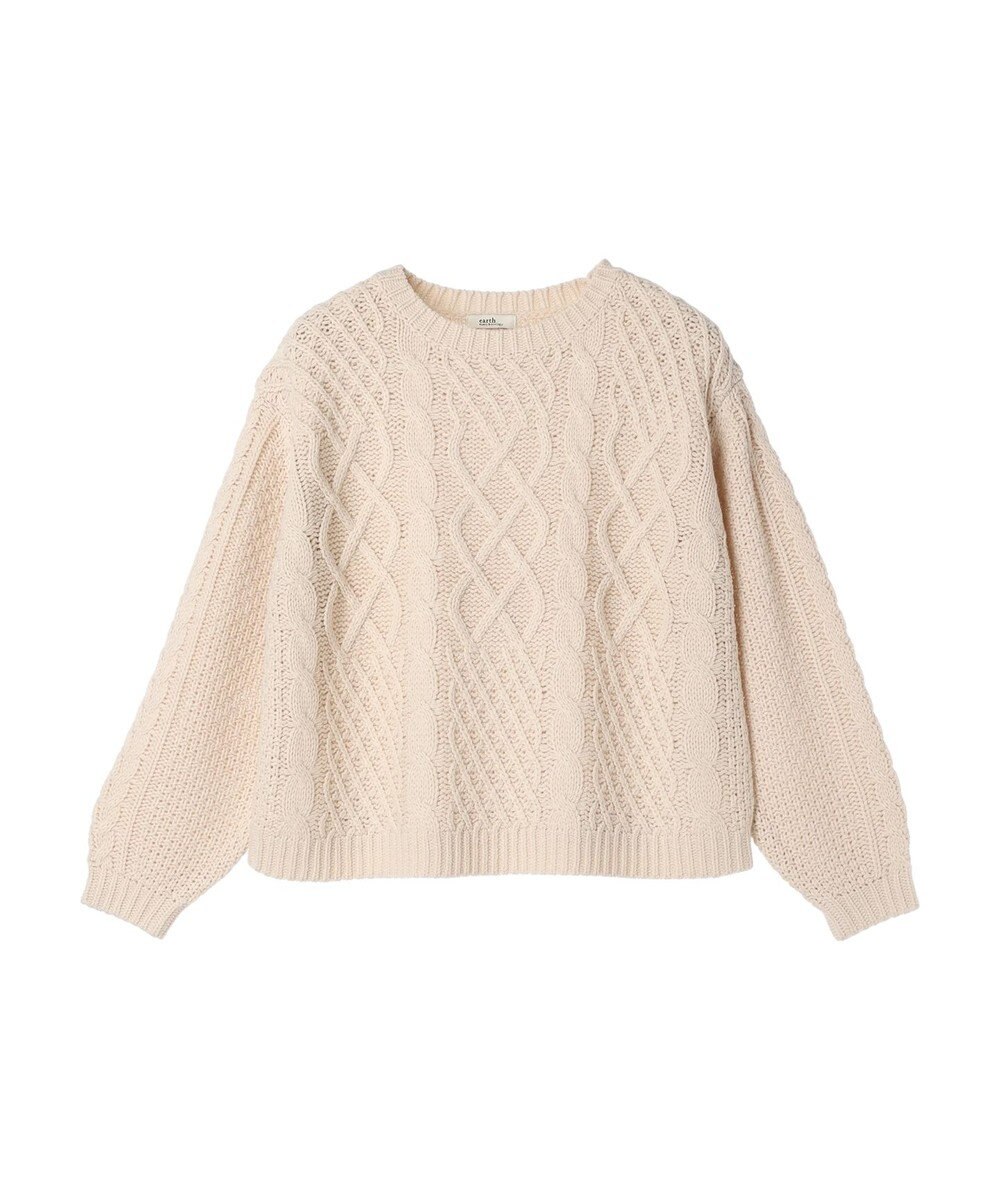earth music&ecology ウォッシャブルケーブルプルオーバー 