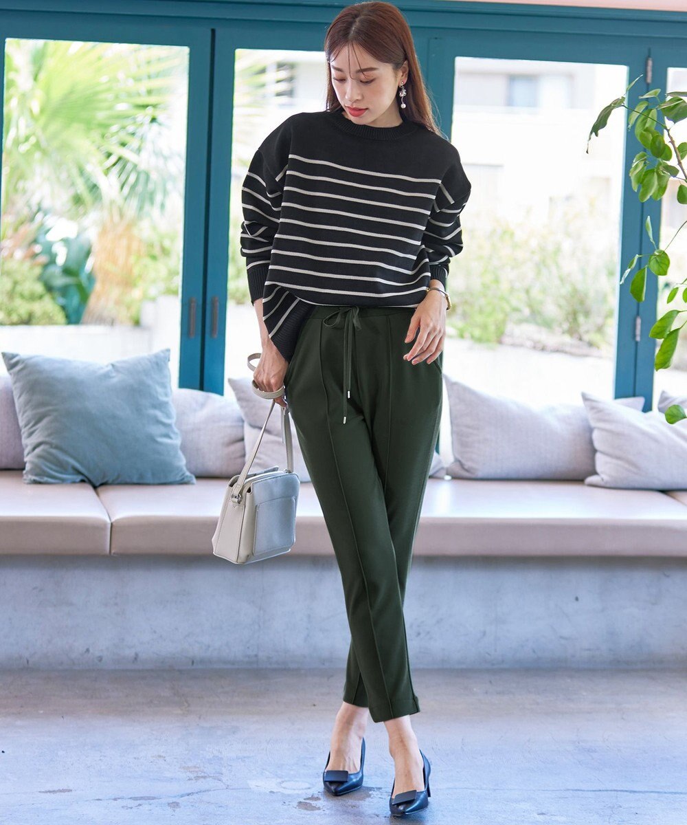 Tiaclasse 【洗える】裏ベロアジョーゼットジョグパンツ 