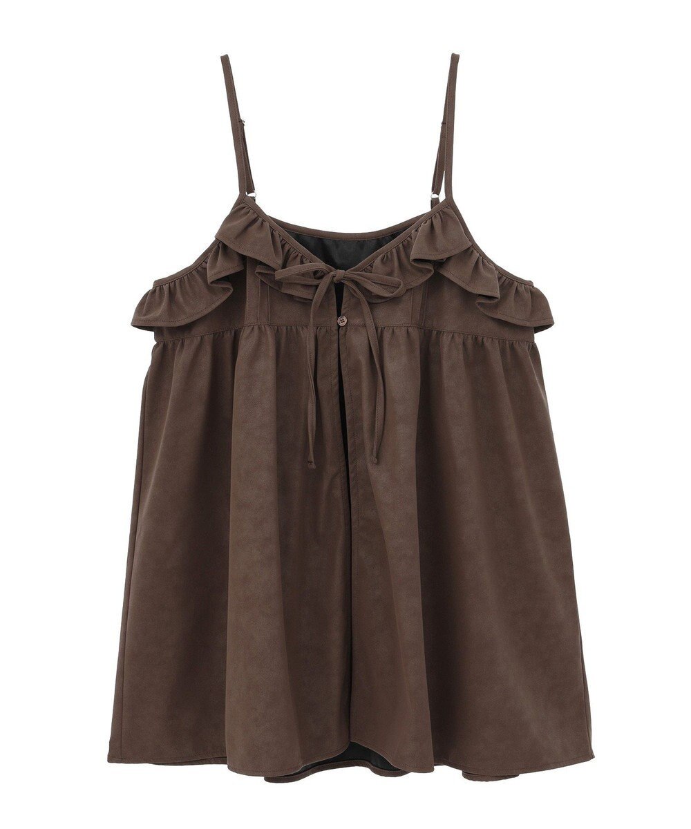 earth music&ecology フェイクレザーキャミチュニック 