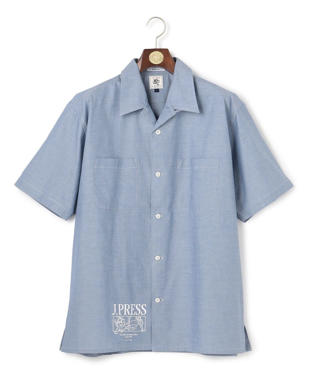 J.PRESS MEN 【AaronChang】【UNISEX】コットンダンガリー オープンカラーシャツ / Baggy-Fit 