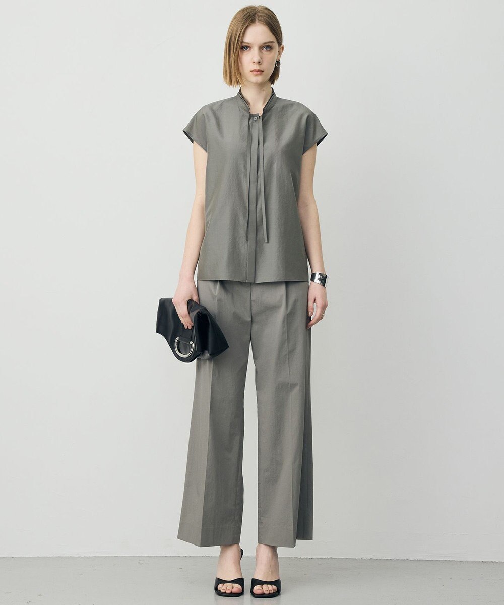 ICB セシェシルキーローン フレンチスリーブボウタイブラウス 