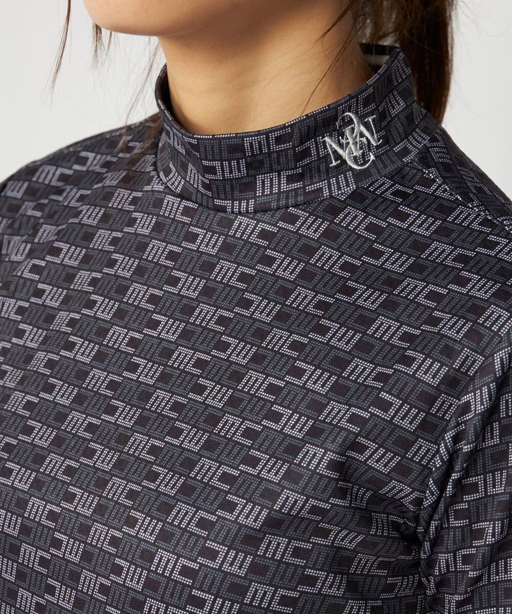 FILA GOLF／marie claire 【Marie claire sports】ロゴ柄モックネックシャツ 