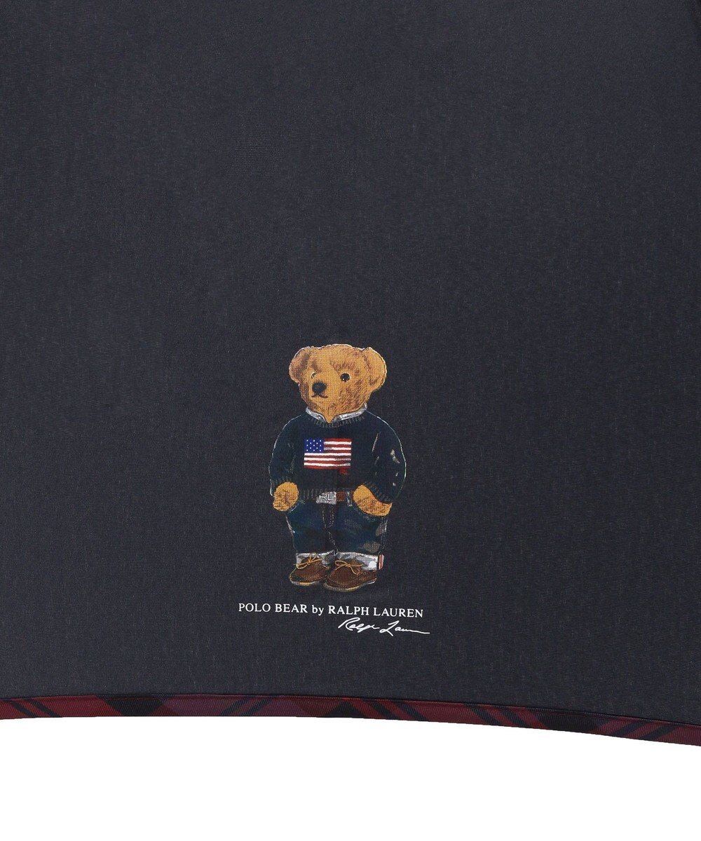 MOONBAT 【WEB限定】POLO RALPH LAUREN（ポロ ラルフローレン）ポロベア×チェックパイピング 無地 FLAG BEAR 長傘 8本骨 
