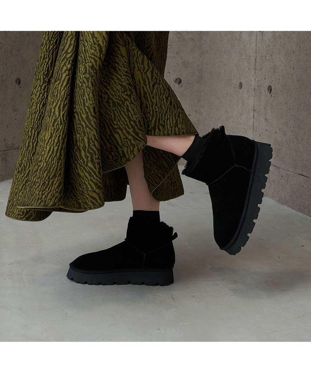 MODE ET JACOMO <carino>本革ムートンショートブーツ 