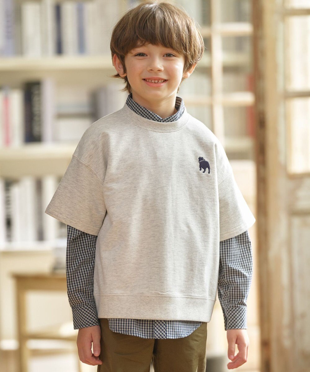 J.PRESS KIDS 【140-170cm】バックブル ミニ裏毛 半袖トレーナー 