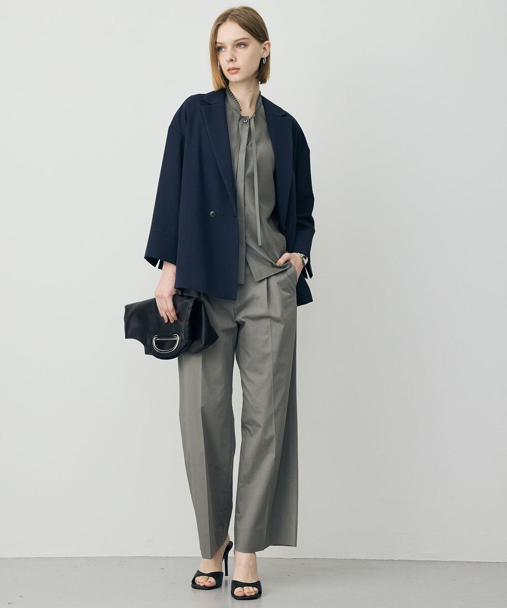 ICB セシェシルキーローン フレンチスリーブボウタイブラウス 