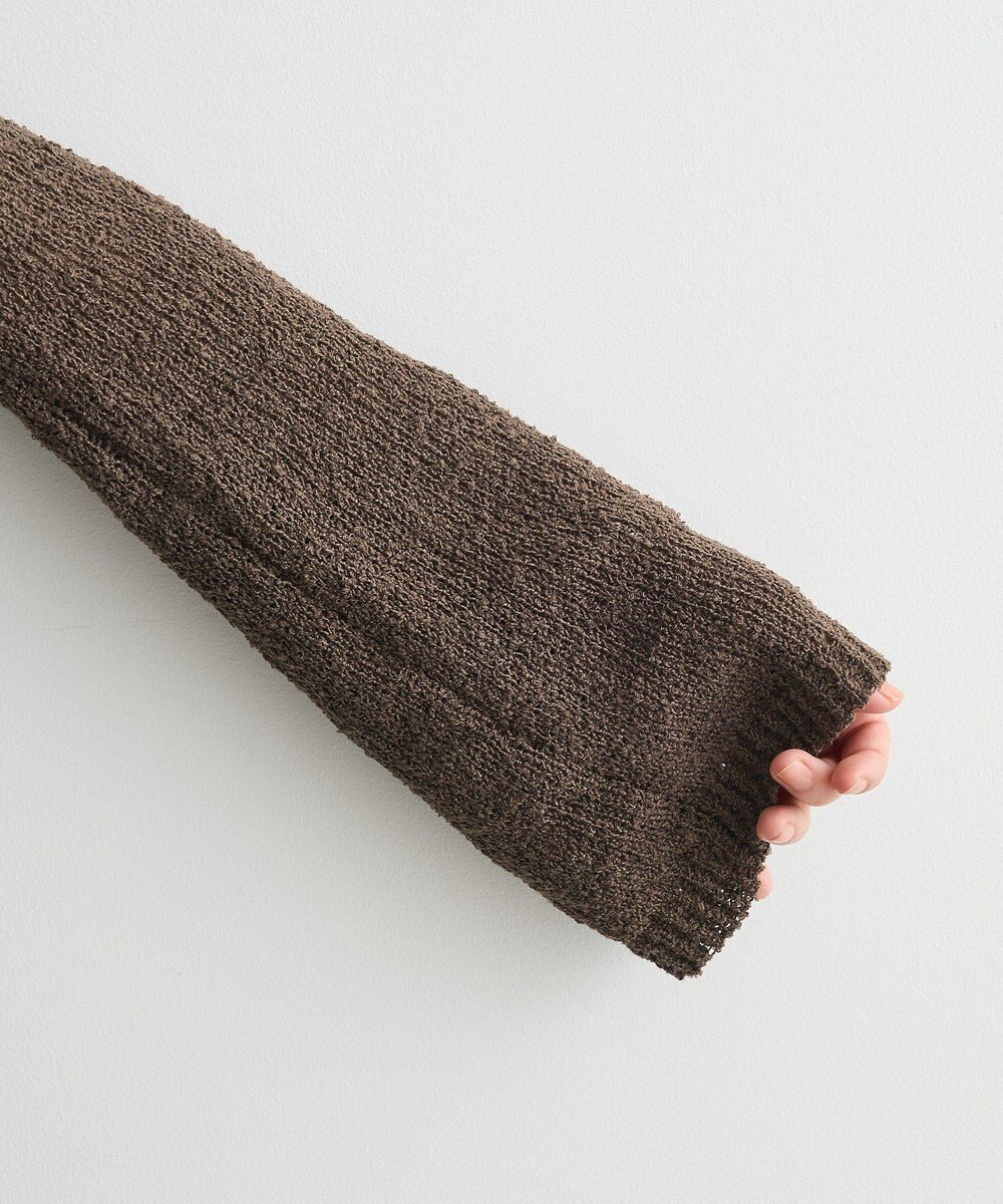 CRAFT STANDARD BOUTIQUE ブークレヤーン衿付きニットカーディガン 