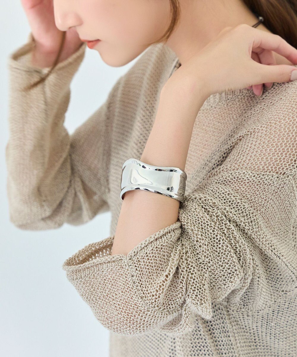 Phoebe <オンワード限定セット>ワンストロークハートコードネックレス×アークカフワイドバングル 