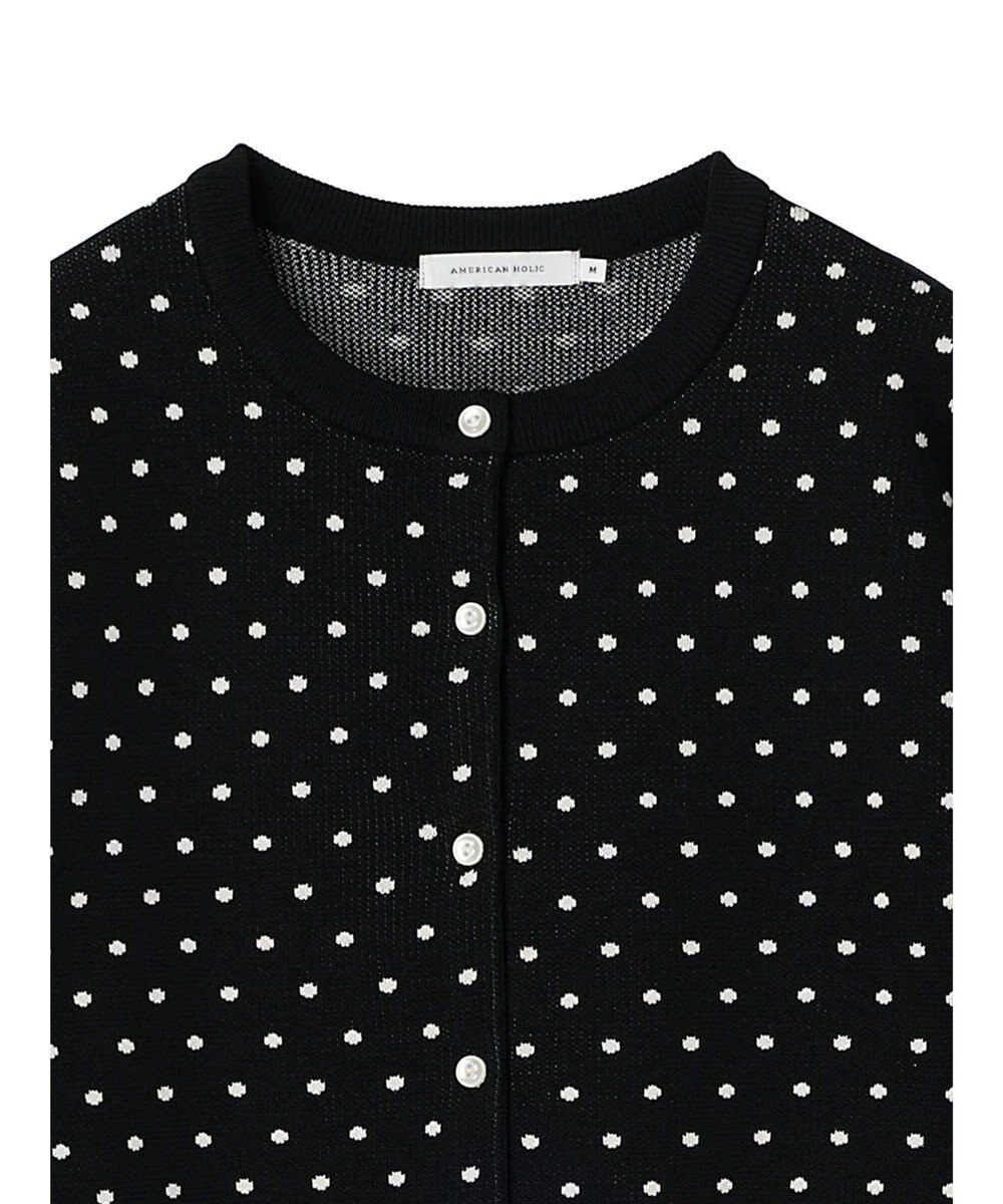 AMERICAN HOLIC エコカルットＤｏｔクルーネックカーディガン 
