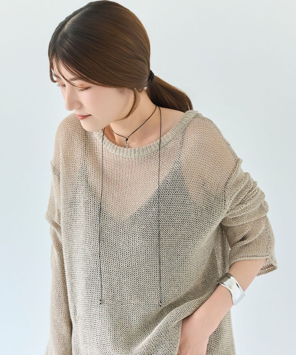 Phoebe <オンワード限定セット>ワンストロークハートコードネックレス×アークカフワイドバングル 