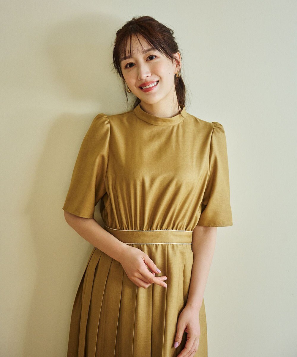 #Newans 〈花乃まりあさんコラボ〉ワイドプリーツワンピース 