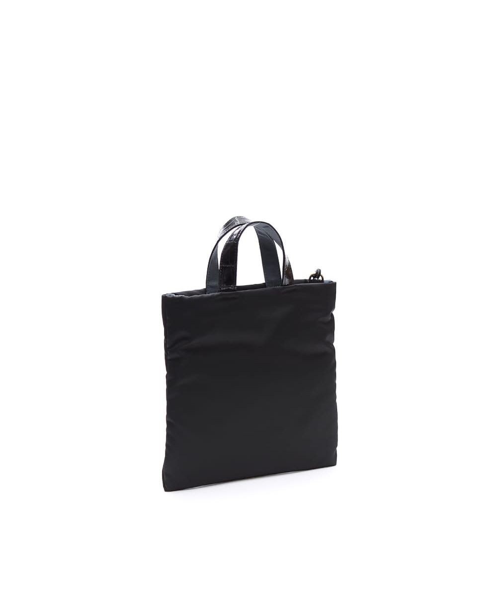 A.D.M.J. 【高密度ナイロン】ステッチ刺しゅうフラットトート22cm(チェーン付) 
