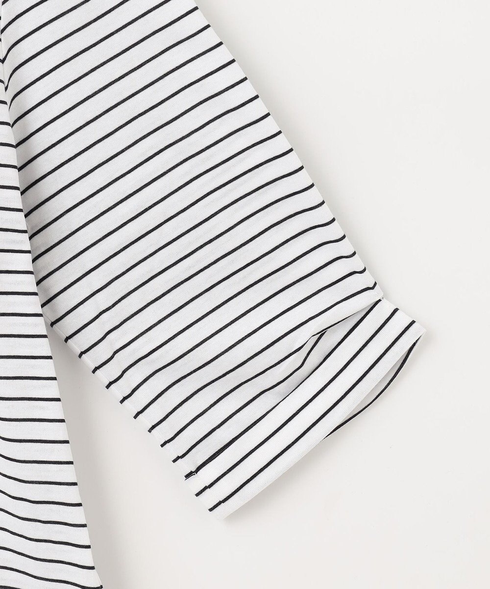 J.PRESS LADIES 【接触冷感・UVケア】 スムースジャージー タックスリーブ ボーダー カットソー 