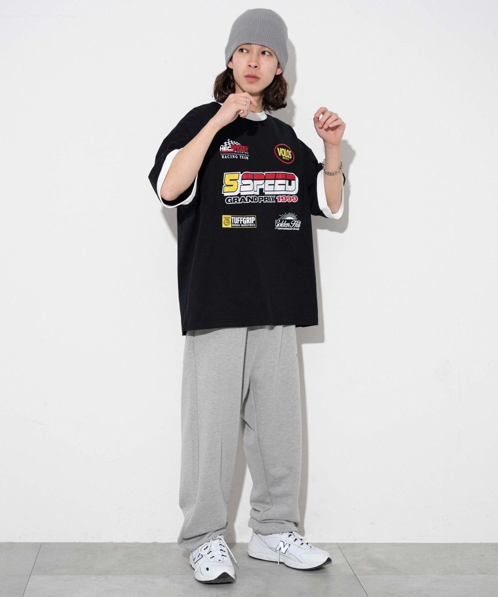 WEGO 【ユニセックス着用ITEM/手洗い可/MLサイズ】レーシングロゴTシャツ 