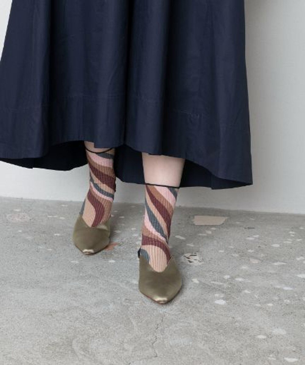 TRICOTE TWIST STRIPE LINK SOCKS／歪みストライプリンクソックス 