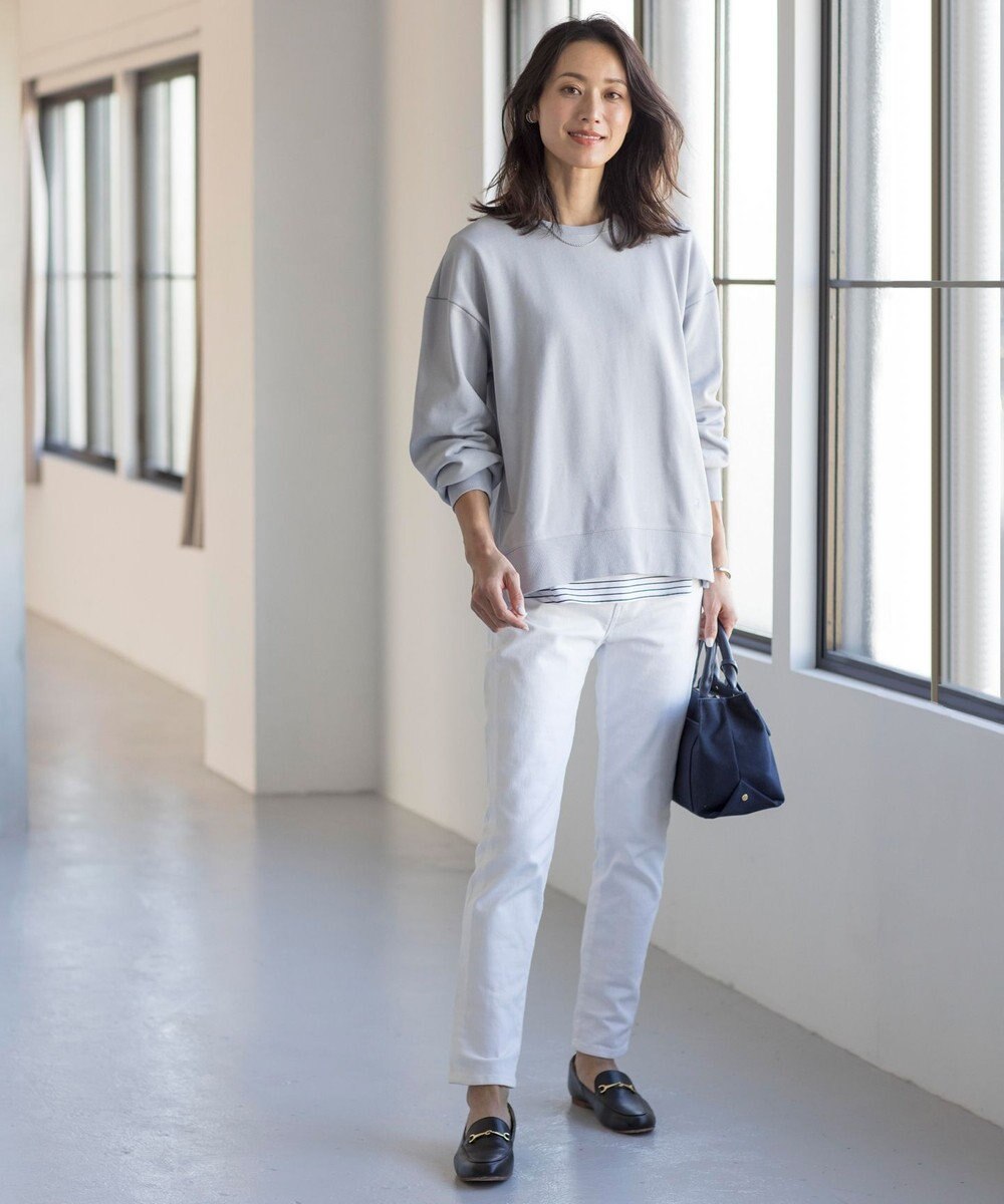 J.PRESS LADIES L 【洗える】BASIC STRETCH DENIM スキニー パンツ 