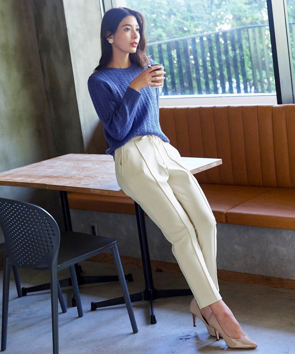 Tiaclasse 【洗える】裏ベロアジョーゼットジョグパンツ 