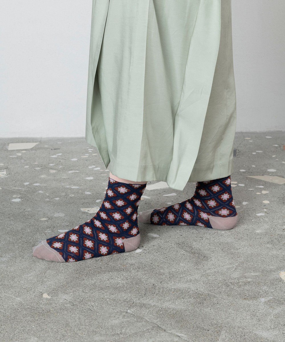 TRICOTE シアーモザイクタイルソックス 