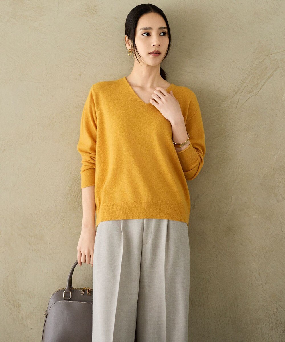 自由区 S 【SHIHOさん着用】ウールハイゲージVネック ニット 