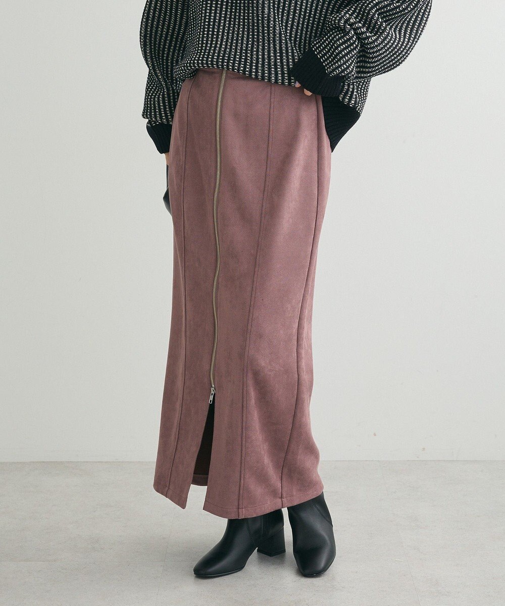 Green Parks ・ＥＬＥＮＣＡＲＥ　ＤＵＥ　スエードポンチＺＩＰスカー 