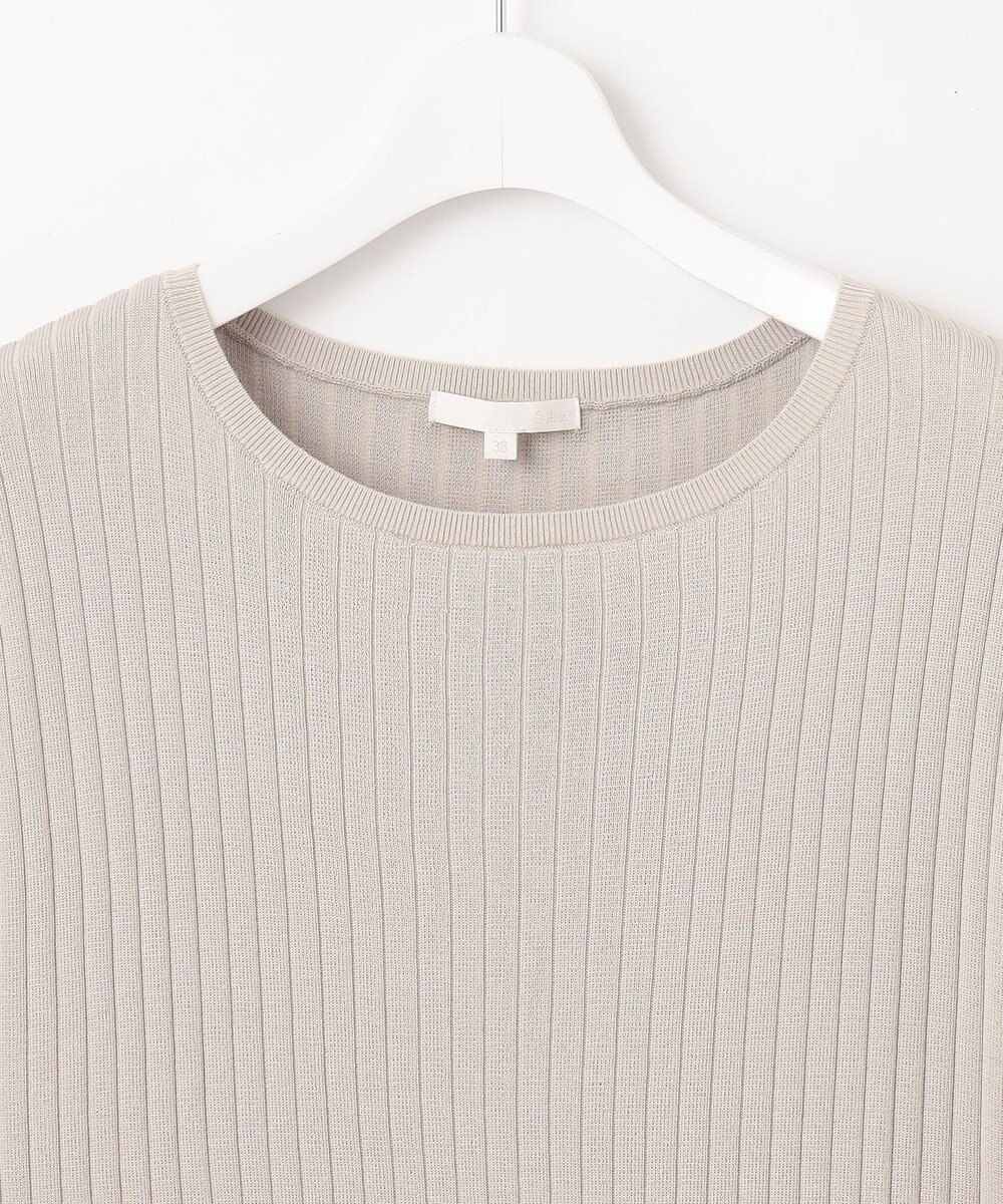 自由区 S 【アンサンブル対応・洗える】ハイツイストコットンアセテートフレンチスリーブ ニット 