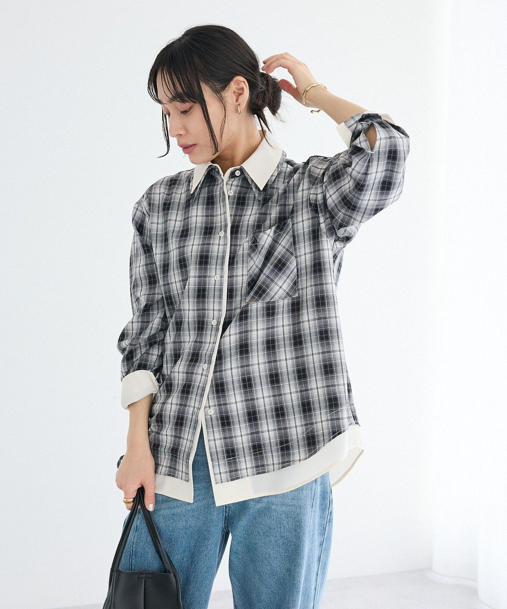 CRAFT STANDARD BOUTIQUE レイヤードライクチェックシャツ 