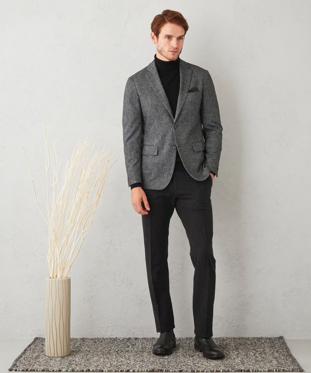 JOSEPH ABBOUD 【キングサイズ・ストレッチ】フランネルジャージ ジャケット 