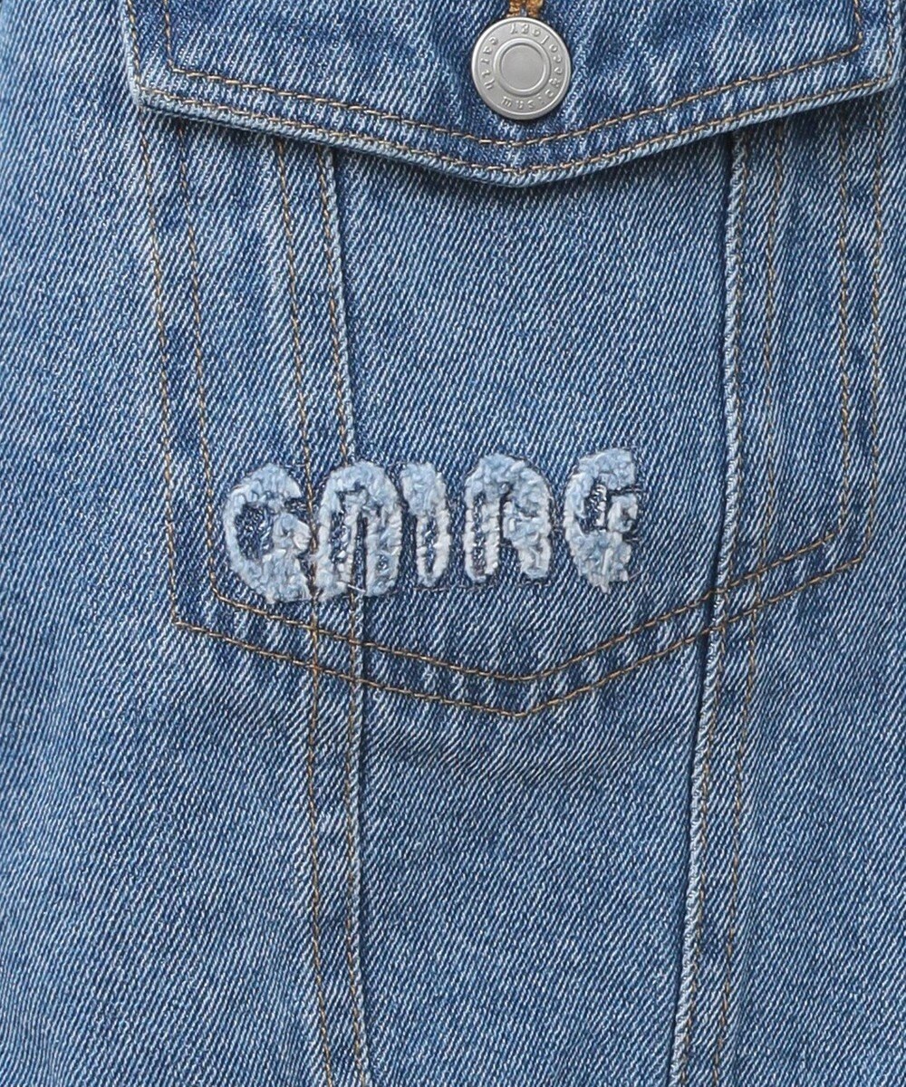 earth music&ecology フリンジロゴショート丈Ｇジャン 