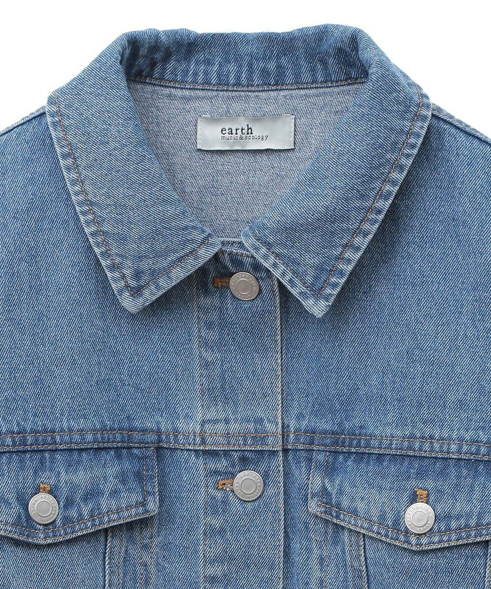 earth music&ecology フリンジロゴショート丈Ｇジャン 