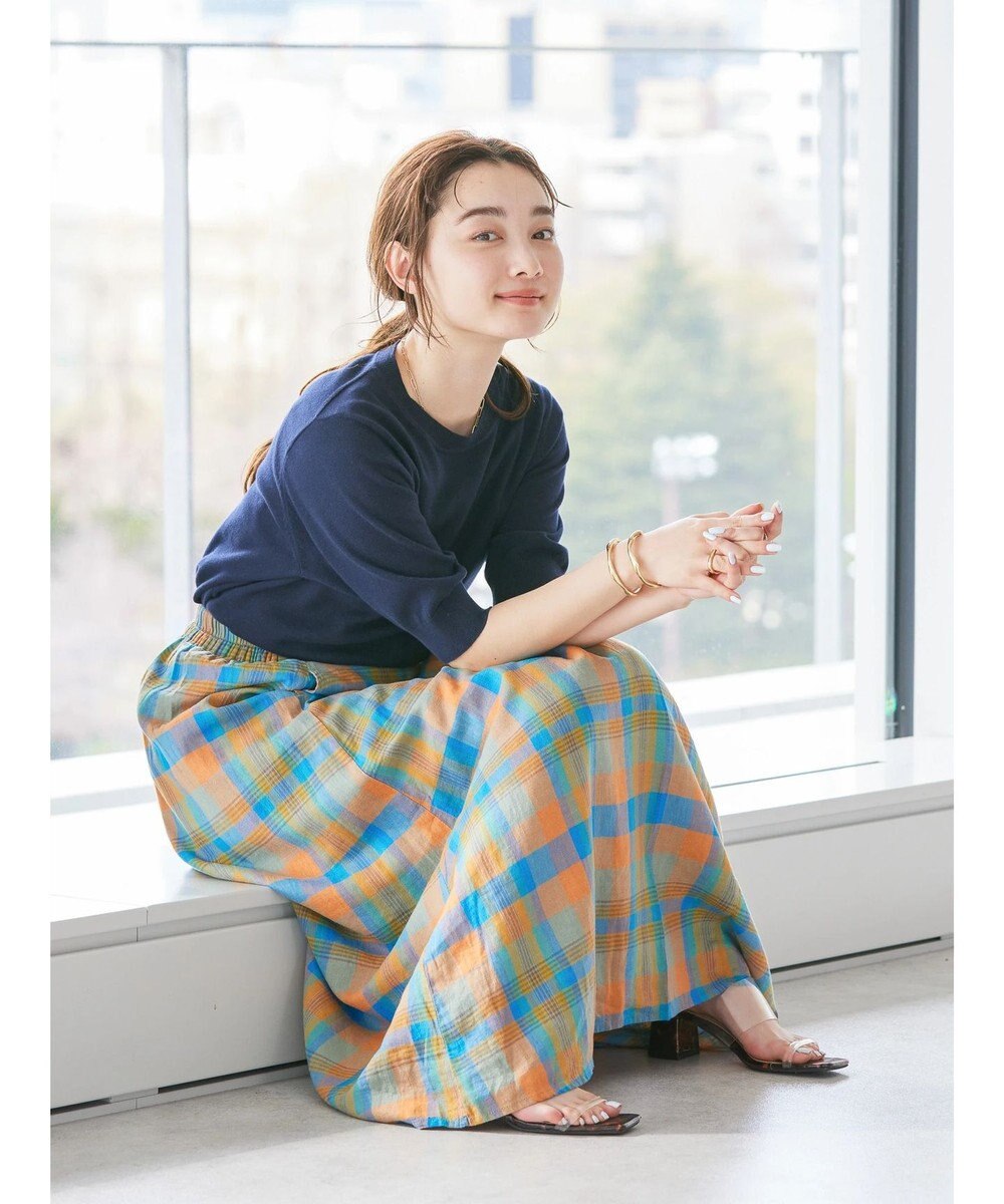 AMERICAN HOLIC ラップ風チェックスカート 