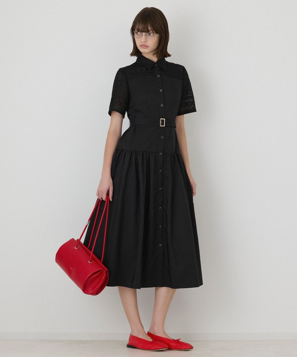 GRACE CONTINENTAL レースドッキングフレアワンピース 