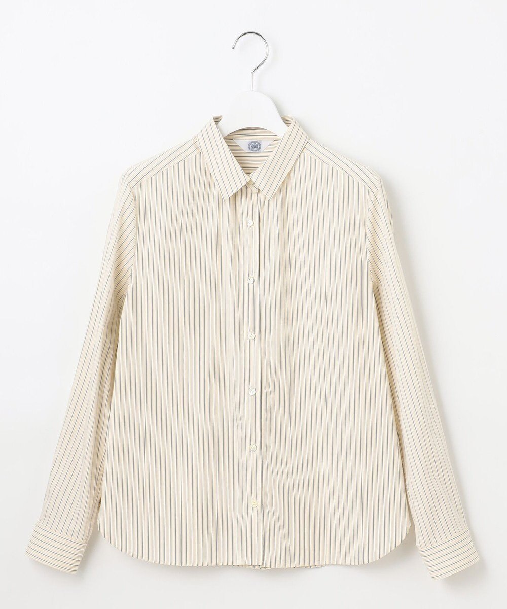 J.PRESS LADIES L 【洗える】BEZ ドビーストライプ シャツカラー ブラウス 